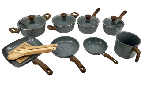 Jogo de Panelas com 8 Panelas + 4 Acessórios Bambu