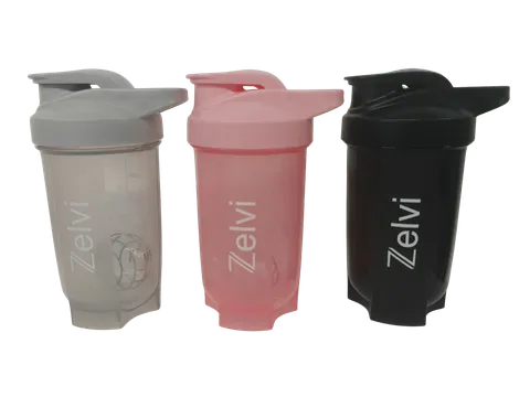 Coqueteleira de Plástico de 500 ml com Compartimentos